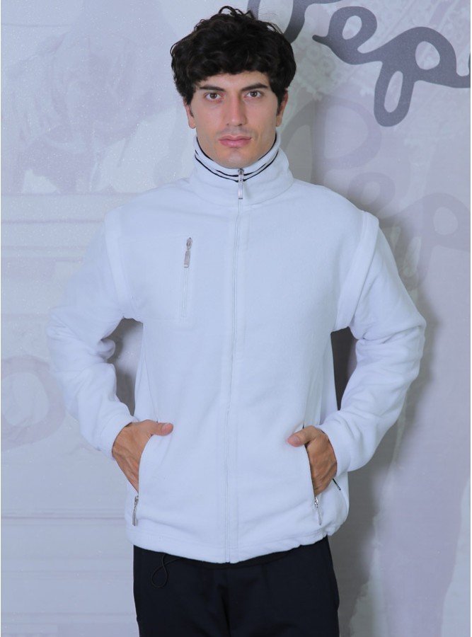 Mont Yelek Kışlık Unisex Polar Beyaz